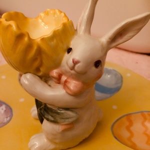 Vintage, rare Fun decorative Easter bunny dish/server